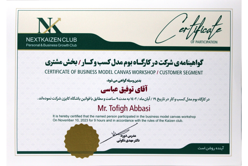 certificate